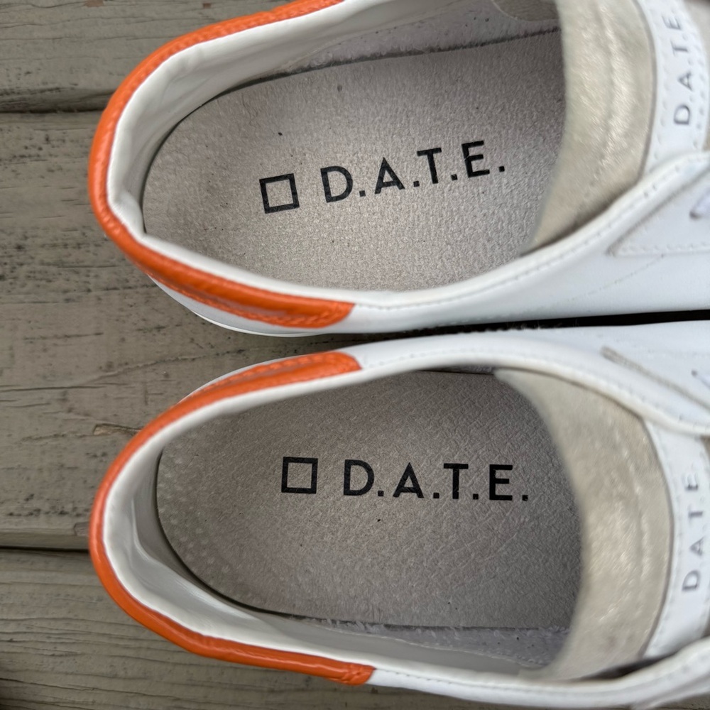 D.A.T.E. Hill Low sneakers in white calf leather shoes size 7 - Picture 14 of 16